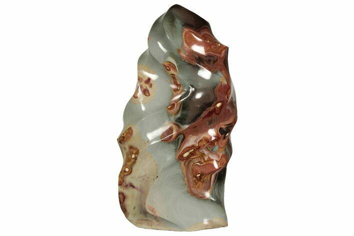 Colorful, Polished Polychrome Jasper Flame - Madagascar #219093